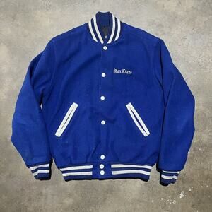 Vintage 60s Blue Alpha Eagles High School Varsity Jacket